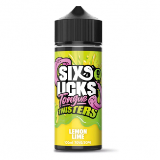 Six Licks Tongue Twisters Lemon Lime 100ml