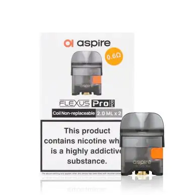 Aspire Flexus Pro Fixed Coil Replacement Pods Pack of 2 0.6ohm