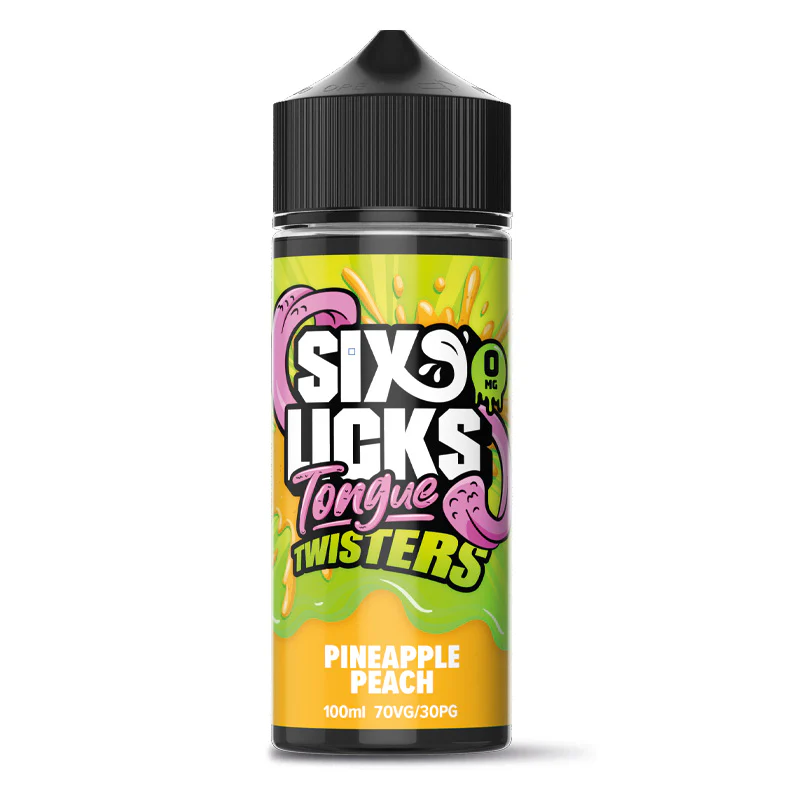 Six Licks Tongue Twisters Pineapple Peach 100ml