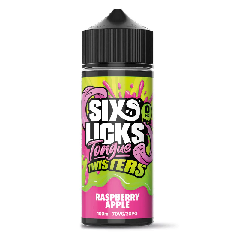 Six Licks Tongue Twisters Raspberry Apple 100ml