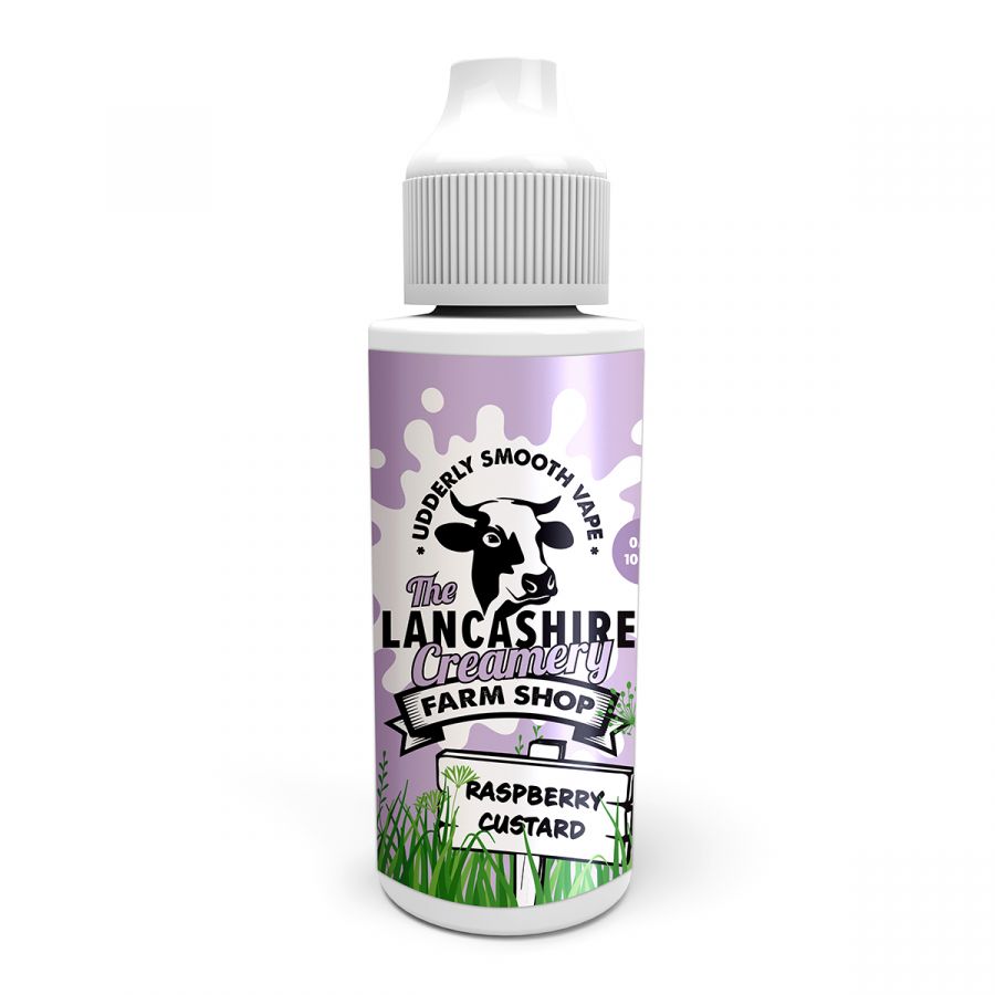 Raspberry Custard Shortfill E-liquid by The Lancashire Creamery Farm Shop 100ml