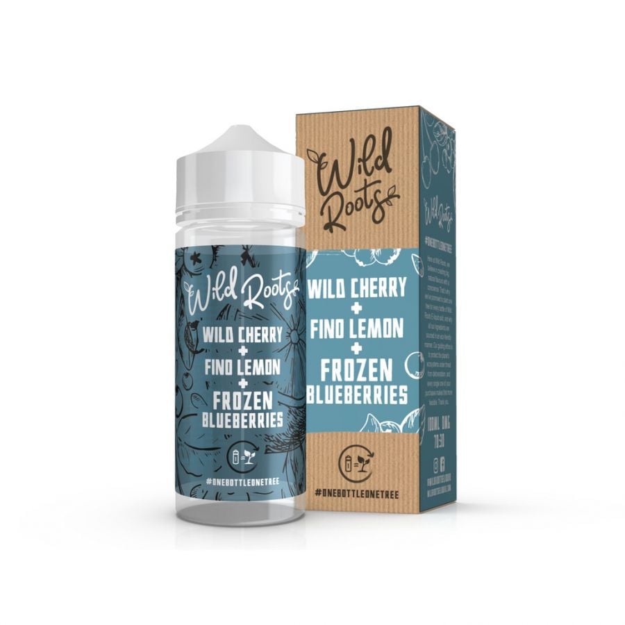 Wild Cherry, Fino Lemon and Frozen Blueberries Shortfill E-liquid by Wild Roots 100ml